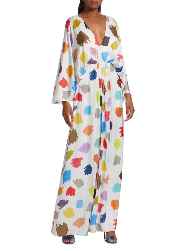 Halpern Printed Maxi Dress